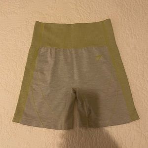 Gymshark, Green and gray, small shorts